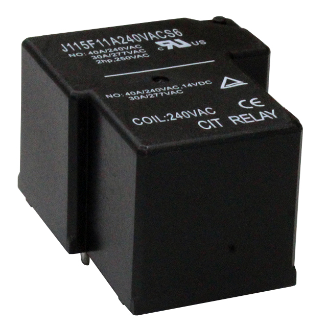 J115F11A240VACS6 CIT Relay and Switch  Power Relays Over 2 Amps